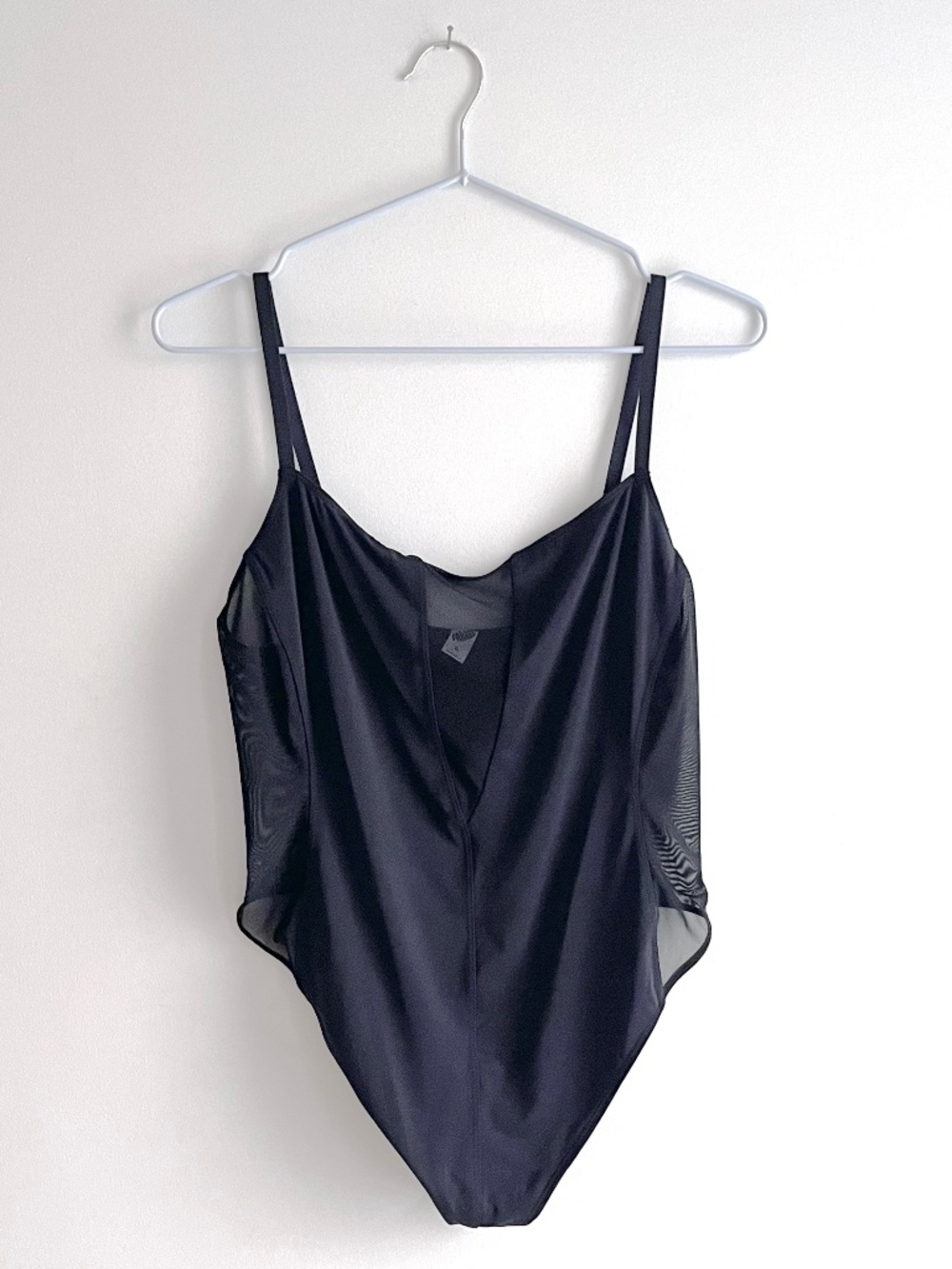 Parade mesh panel bodysuit in black - XL